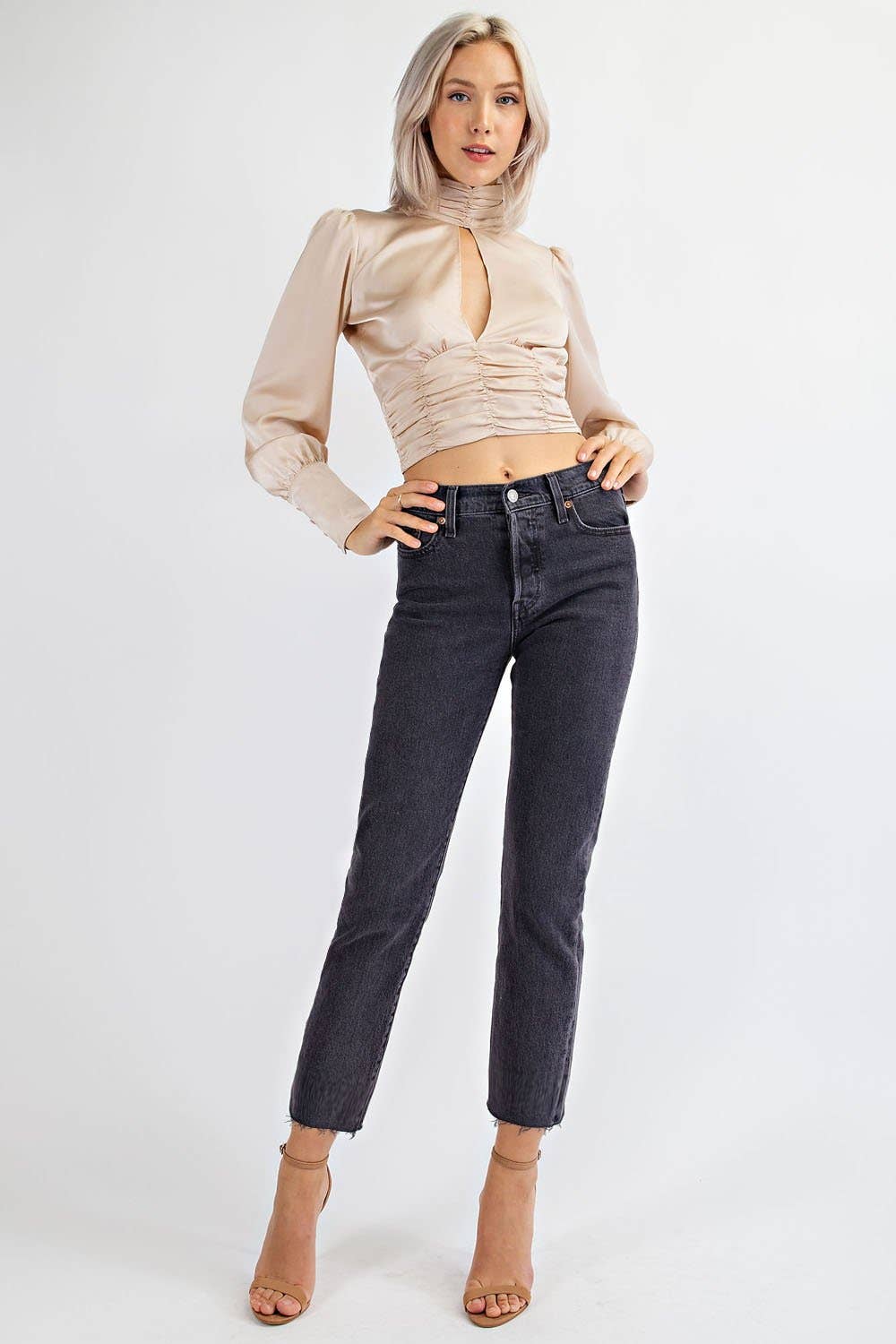 High Neck with Open Bust