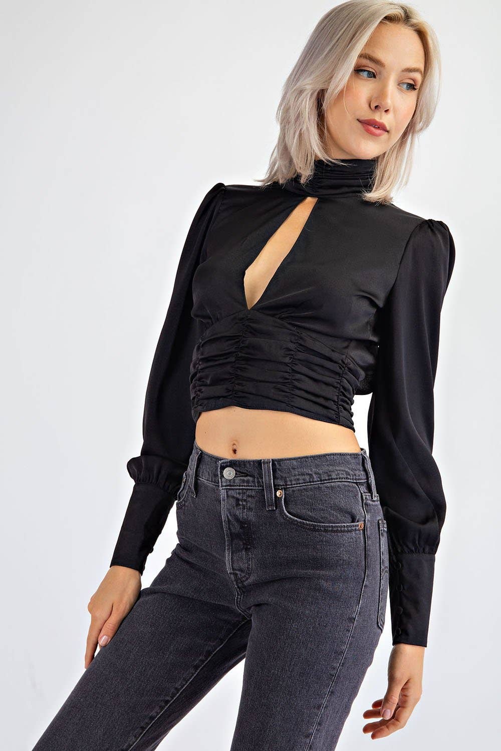 High Neck with Open Bust