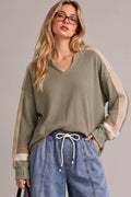 Waffle Knit Pullover Sweater