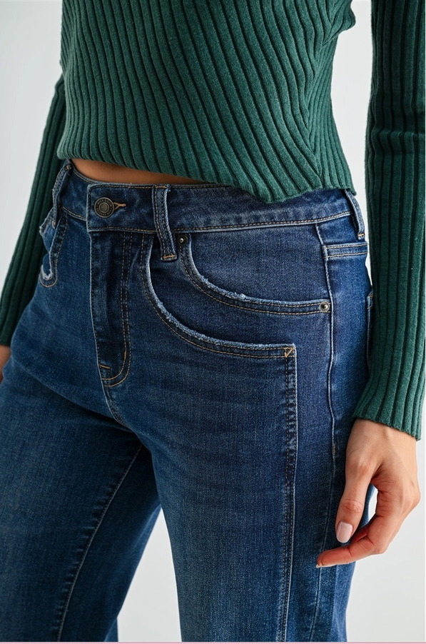 High-Rise Slim Wide Cuffed - MDP-W3951