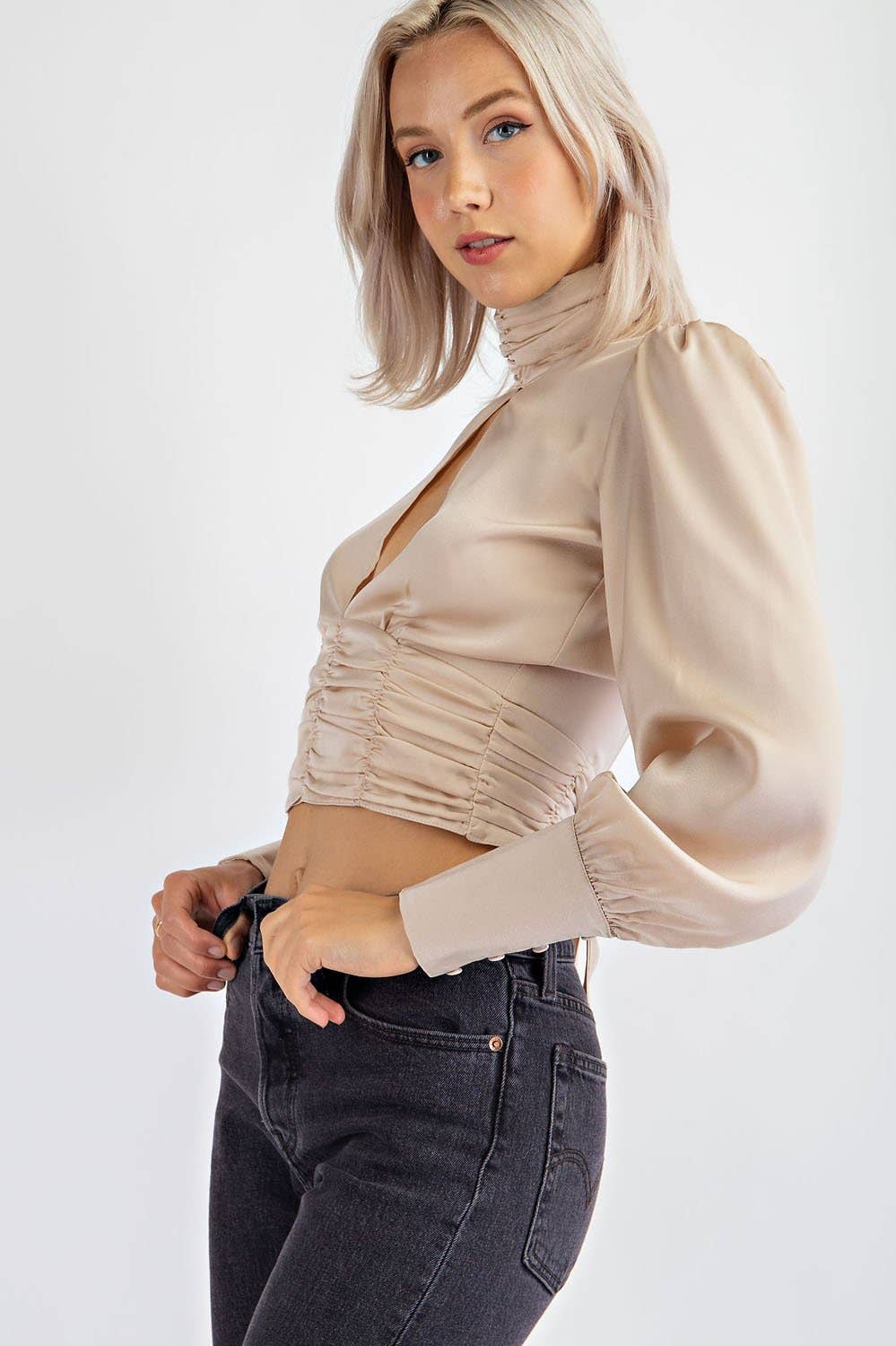 High Neck with Open Bust