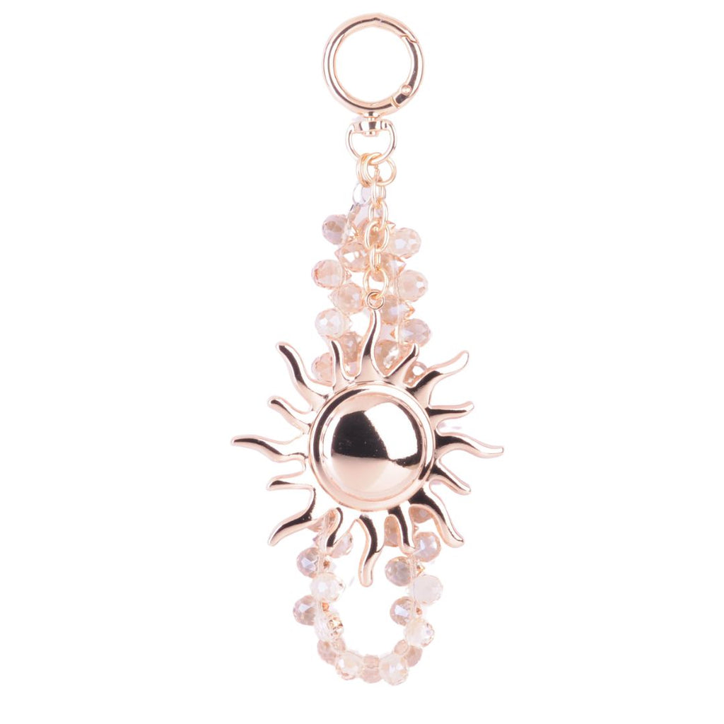 Gold Sun Hang-Off with Rhinestone Charm