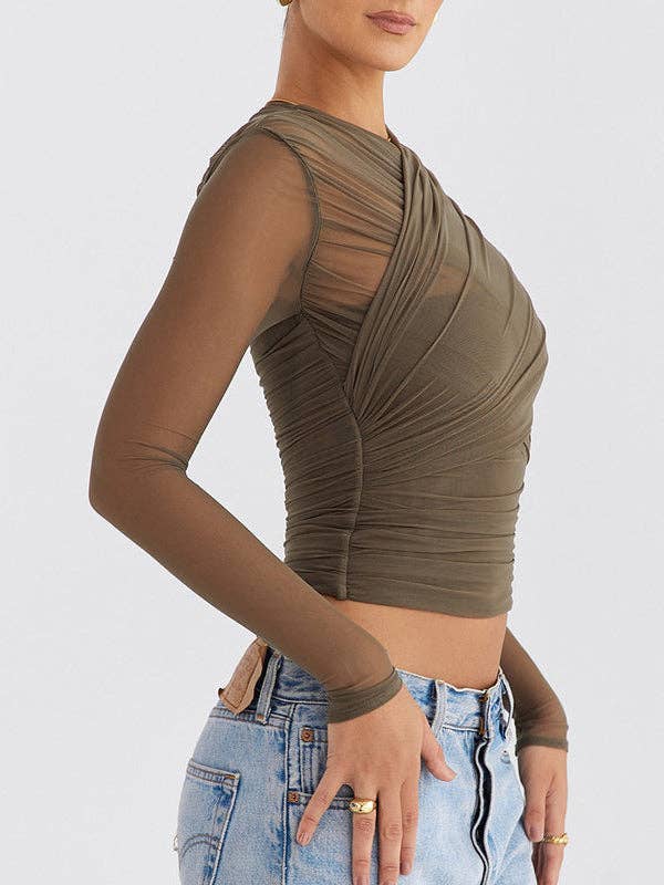 Long Sleeves V-Neck Top