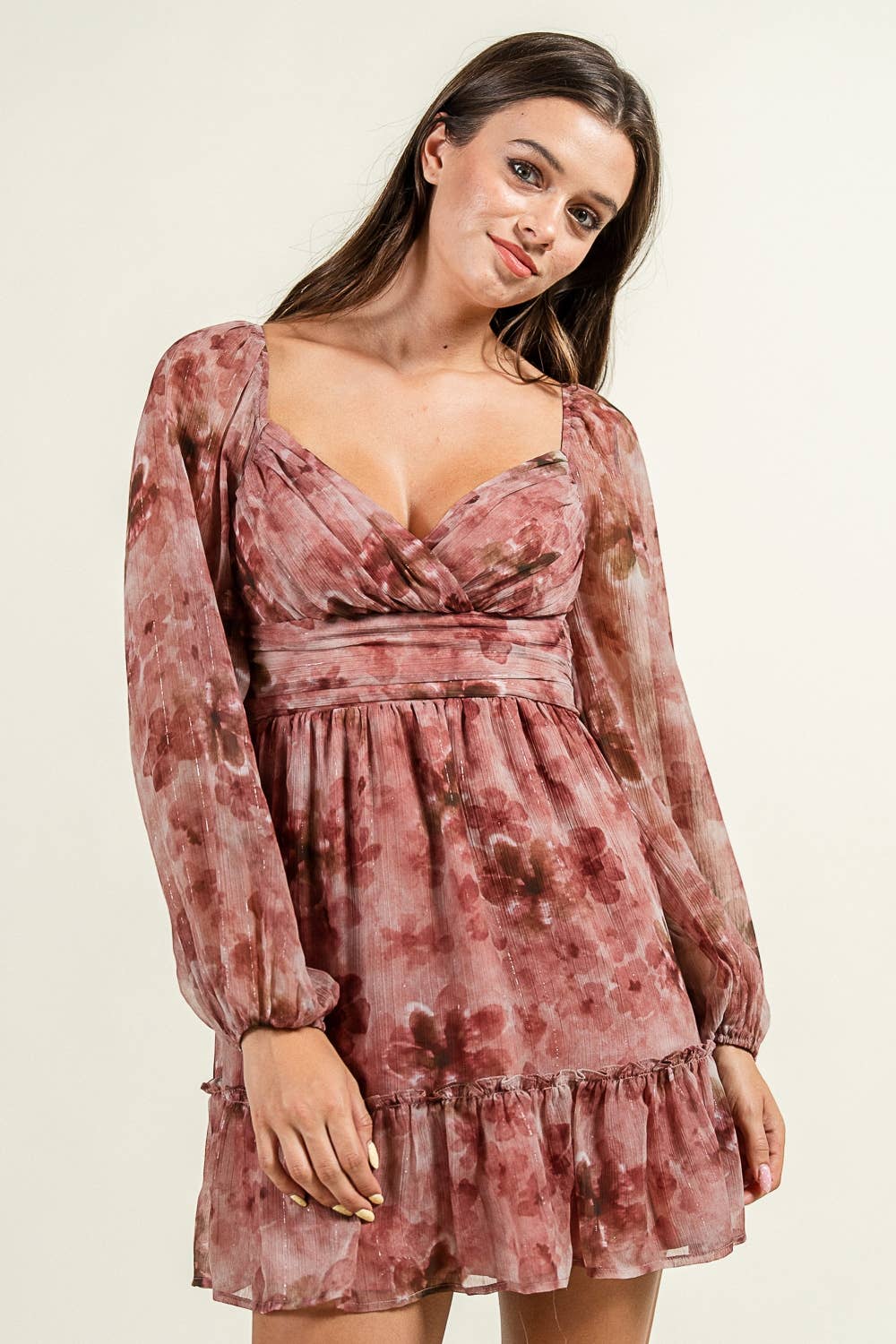 Sweetheart Chiffon Short Dress