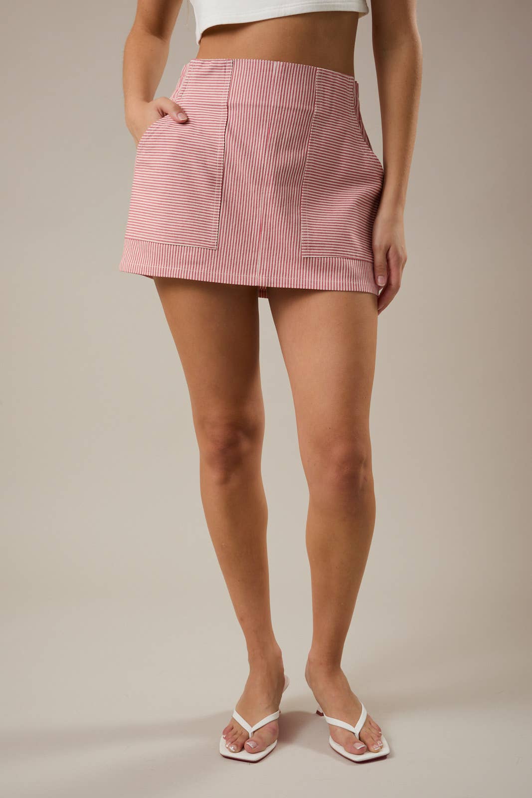 Low Waist Pocket Mini Skirt