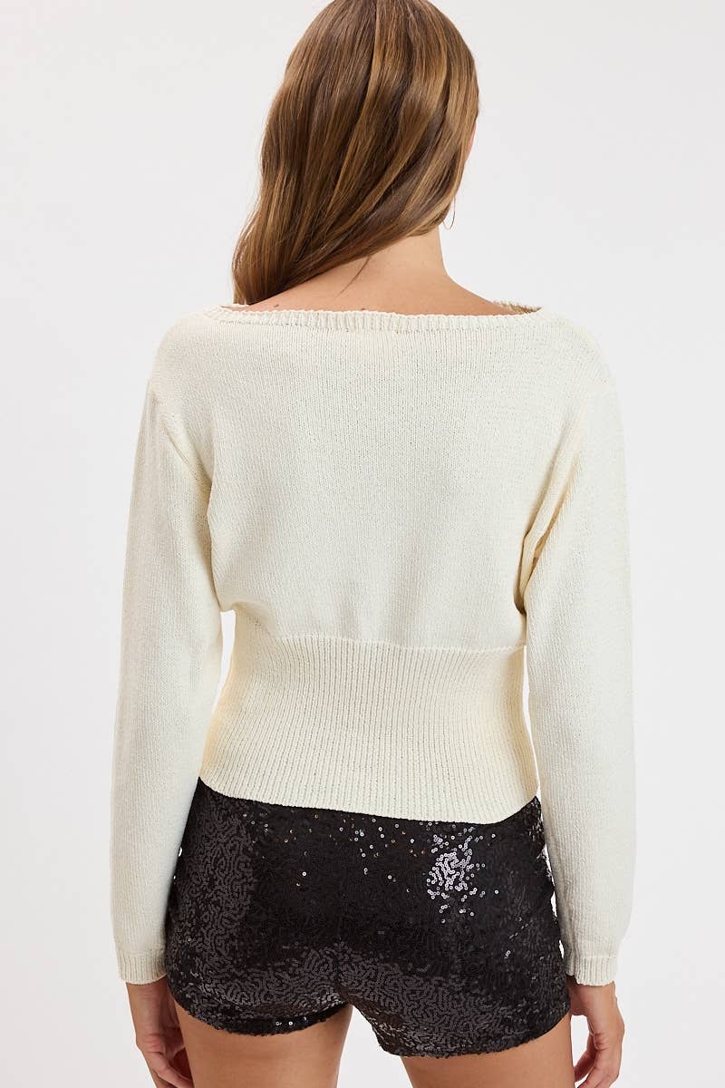 Waistline Knit Sweater