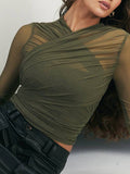 Long Sleeves V-Neck Top