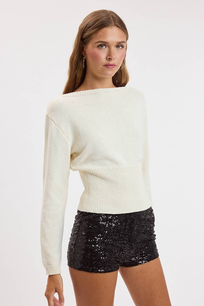 Waistline Knit Sweater