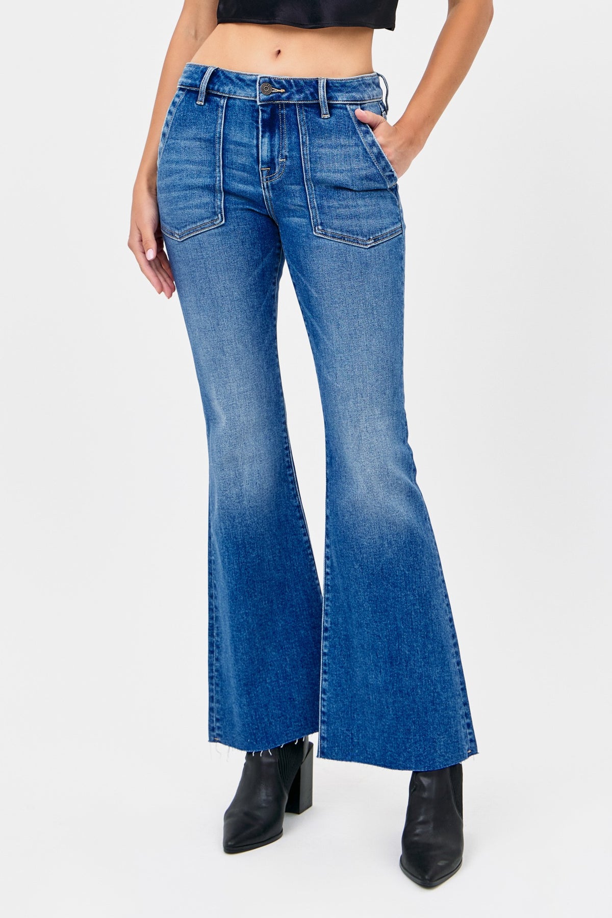 HAPPI - Mid Rise Flare Jeans