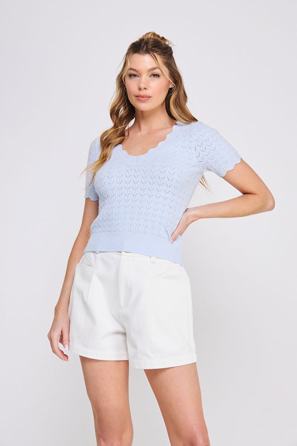 Knit V-neck Top