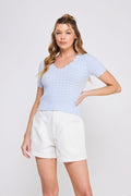 Knit V-neck Top