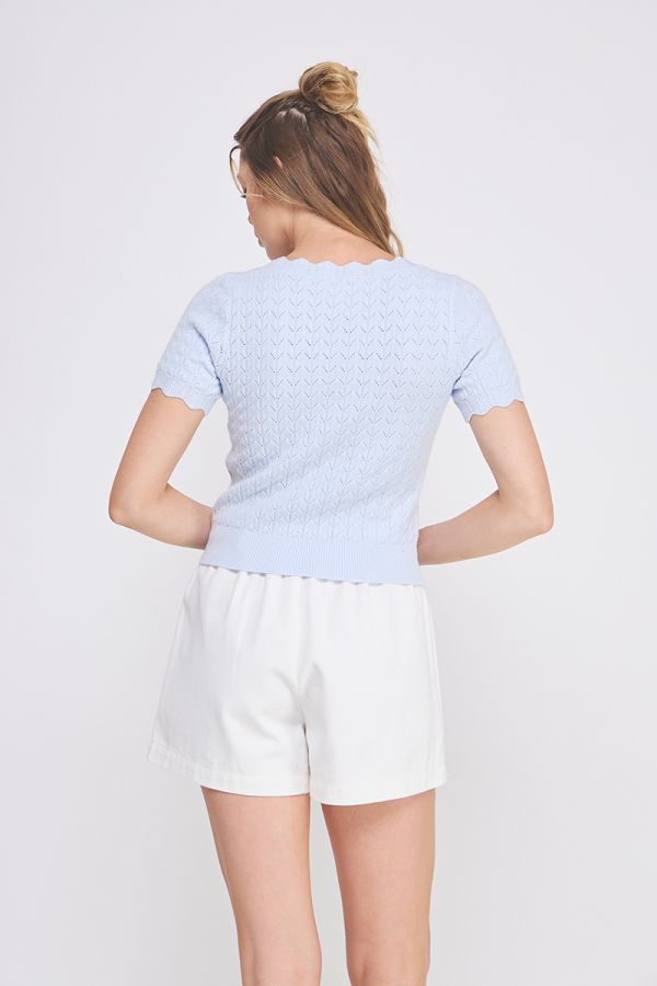 Knit V-neck Top